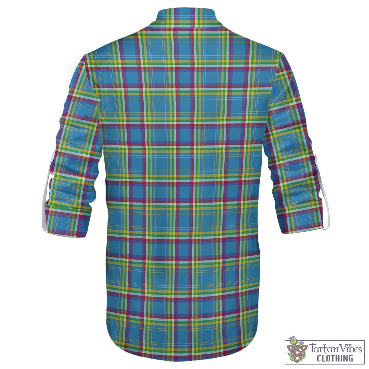 Yukon Territory Canada Tartan Men's Scottish Traditional Jacobite Ghillie Kilt Shirt - Tartan Vibes Clothing