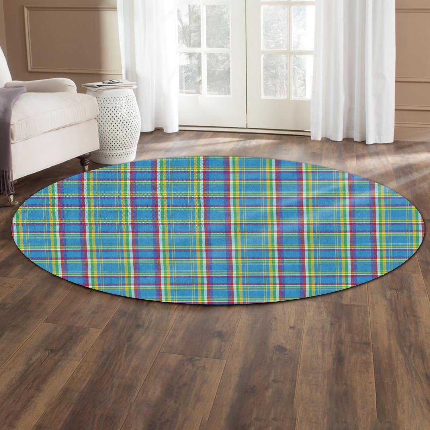yukon-territory-canada-tartan-round-rug
