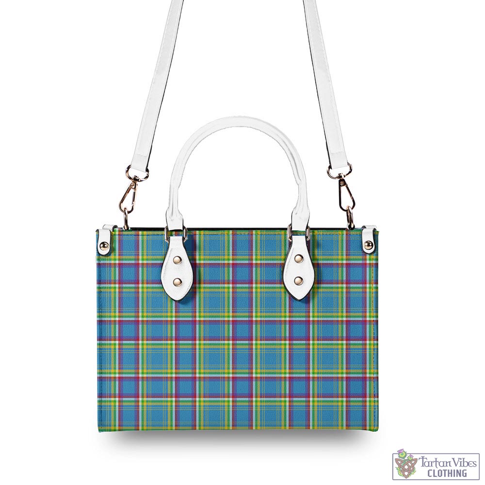 Tartan Vibes Clothing Yukon Territory Canada Tartan Luxury Leather Handbags