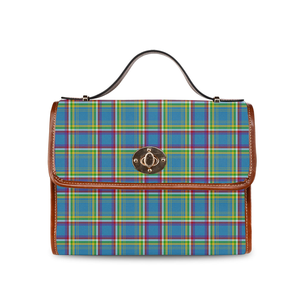 yukon-territory-canada-tartan-leather-strap-waterproof-canvas-bag