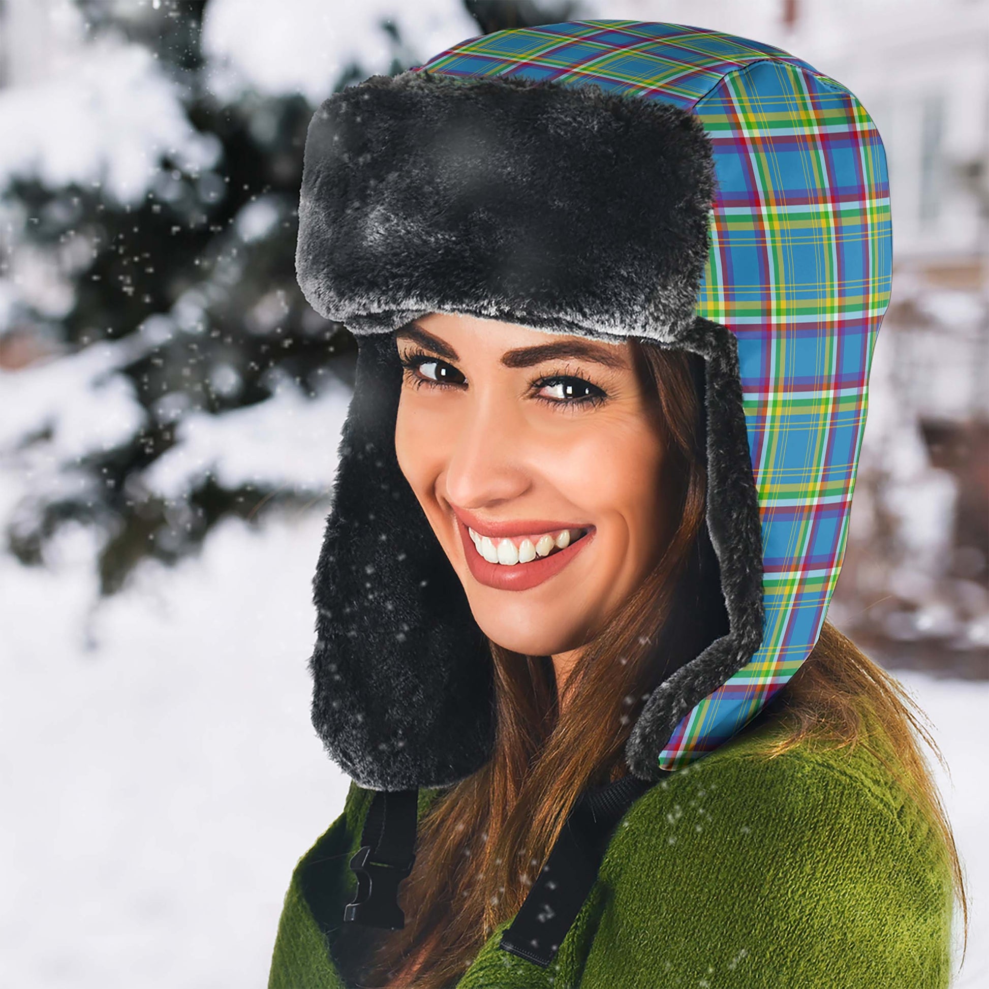 Yukon Territory Canada Tartan Winter Trapper Hat - Tartanvibesclothing
