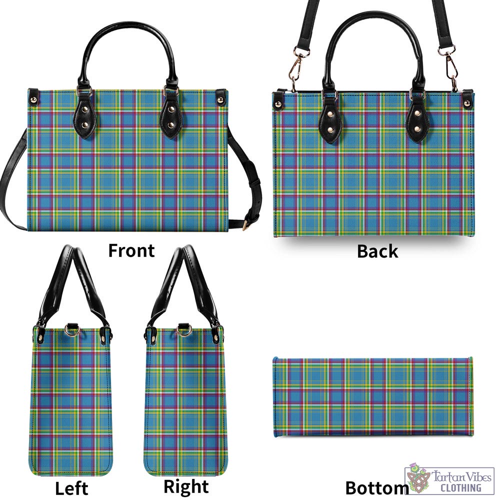 Tartan Vibes Clothing Yukon Territory Canada Tartan Luxury Leather Handbags