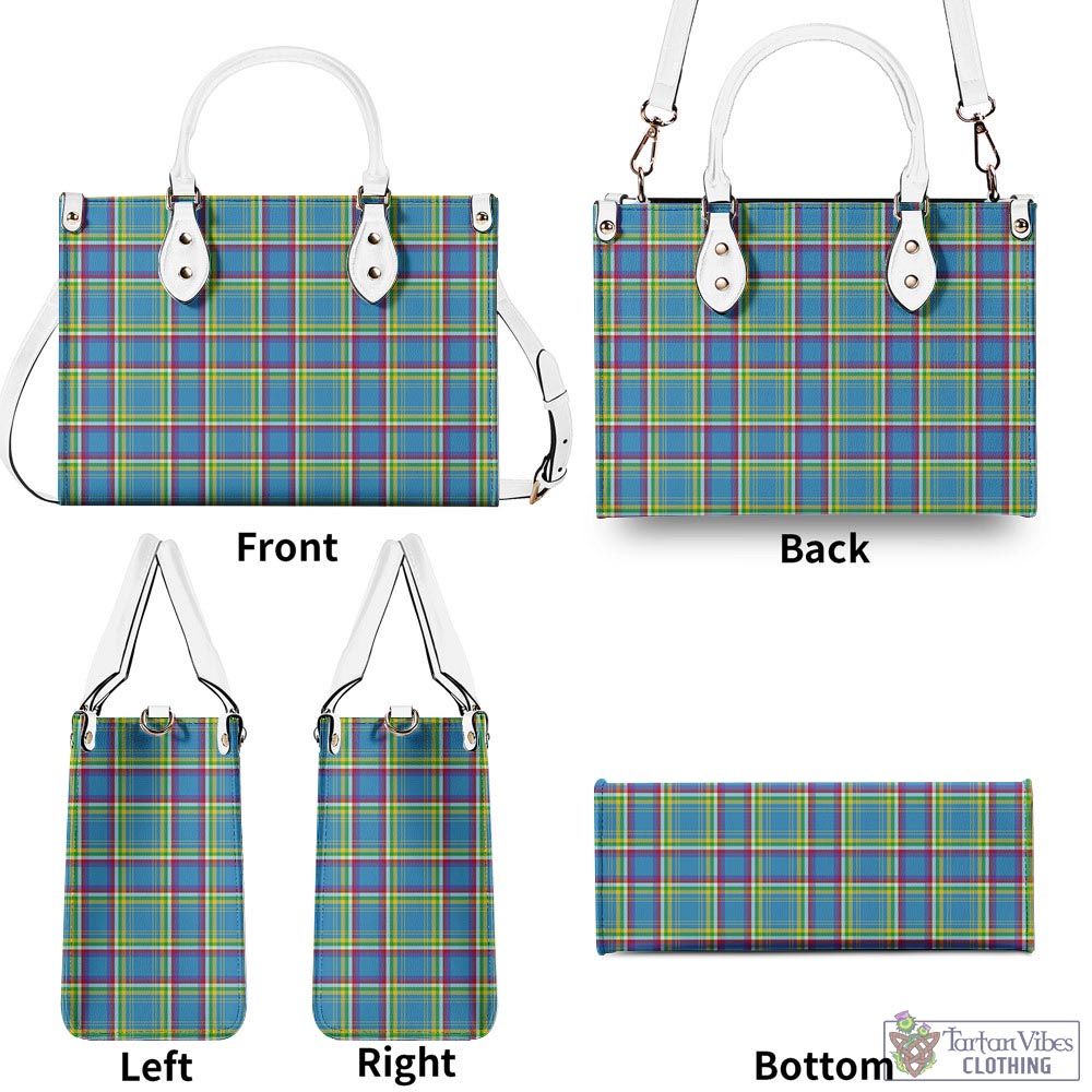 Tartan Vibes Clothing Yukon Territory Canada Tartan Luxury Leather Handbags