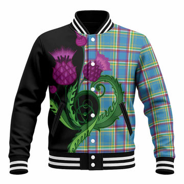Yukon Territory Canada Tartan Baseball Jacket Traditional Scottish Thistle