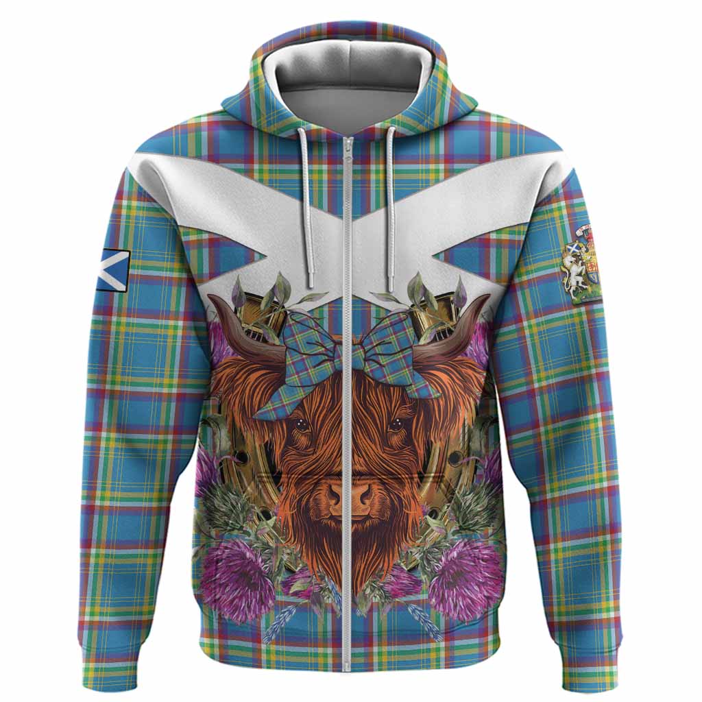 Yukon Territory Canada Tartan Hoodie Scottish Thistle Heilan Coo