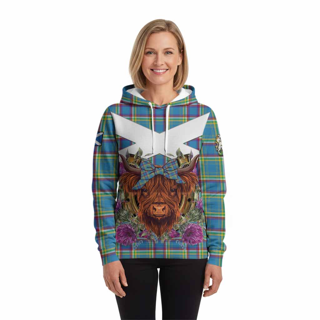 Yukon Territory Canada Tartan Hoodie Scottish Thistle Heilan Coo