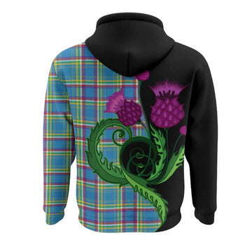 Yukon Territory Canada Tartan Hoodie Traditional Scottish Thistle