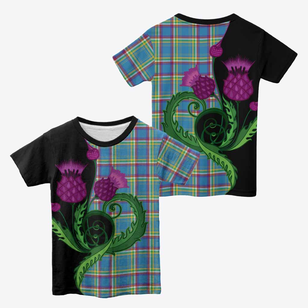 Yukon Territory Canada Tartan Kid T-shirt Traditional Scottish Thistle