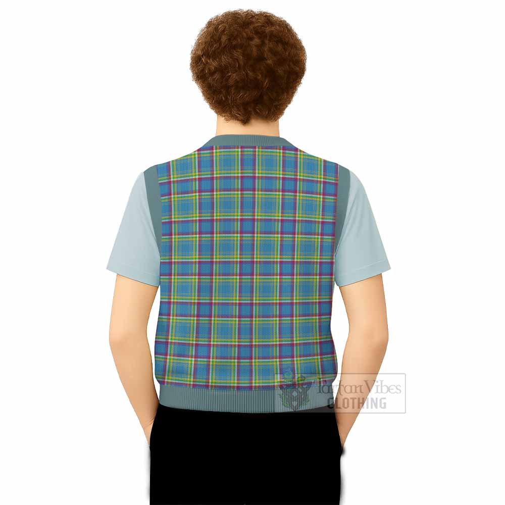 Yukon Territory Canada Tartan Knitted V-Neck Vest - Tartan Vibes Clothing