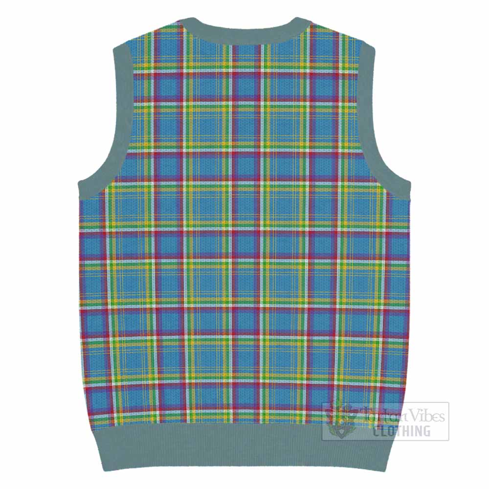Yukon Territory Canada Tartan Knitted V-Neck Vest - Tartan Vibes Clothing