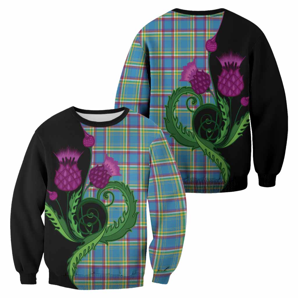 Yukon Territory Canada Tartan Sweatshirt Traditional Scottish Thistle
