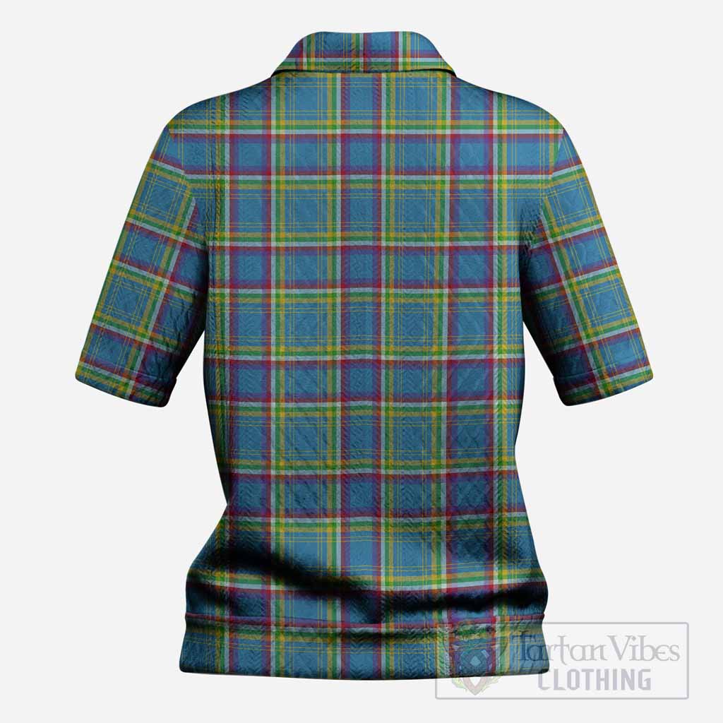 Yukon Territory Canada Tartan Women’s Polo Sweater Top