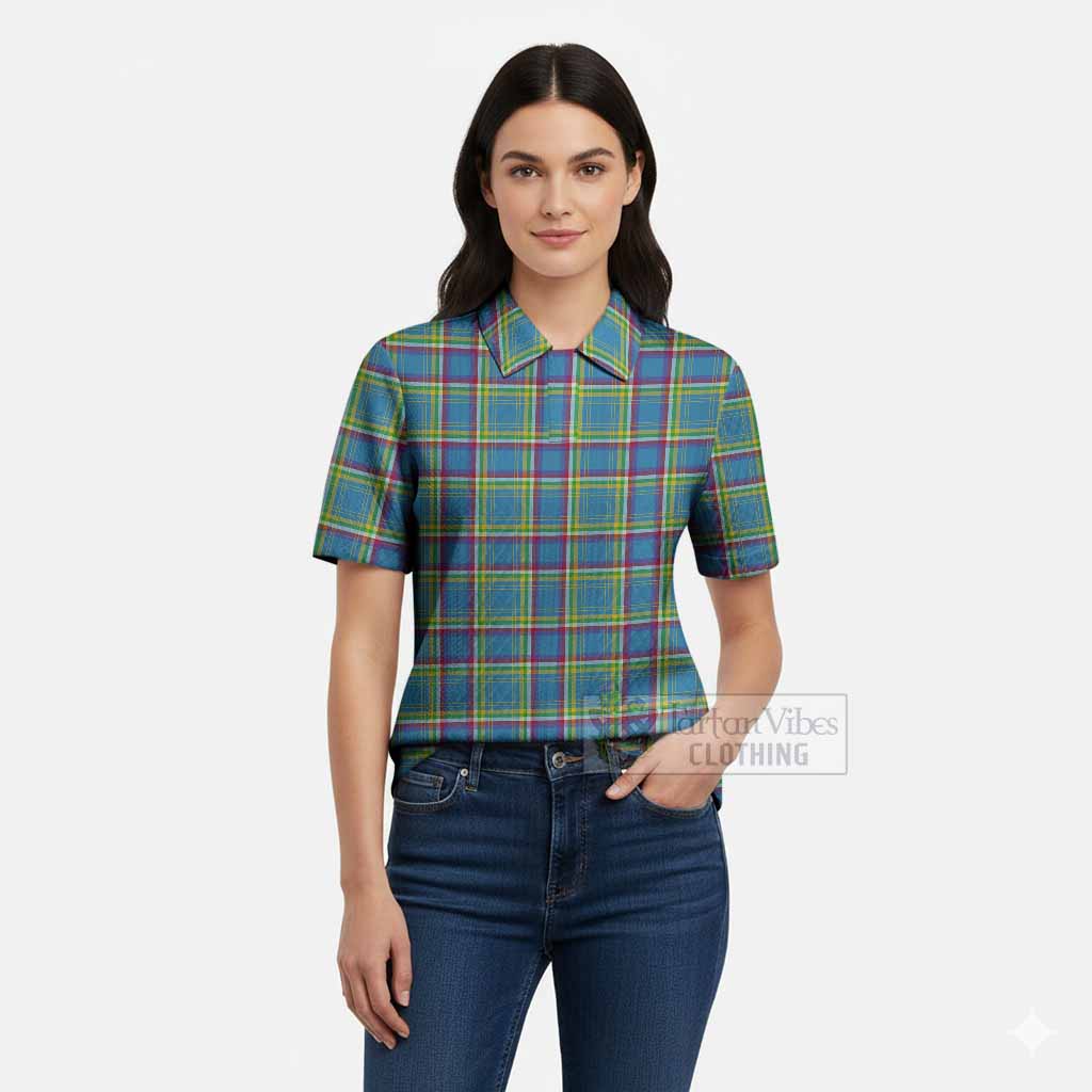 Yukon Territory Canada Tartan Women’s Polo Sweater Top