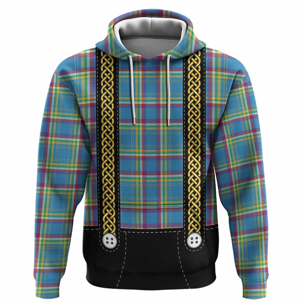 Yukon Territory Tartan Lederhosen Costume Hoodie Scotland Celtic Knot Motif