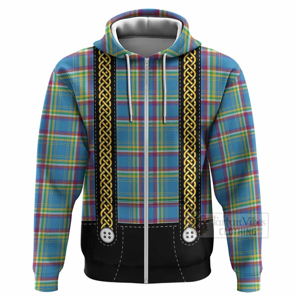 Yukon Territory Tartan Lederhosen Costume Hoodie Scotland Celtic Knot Motif