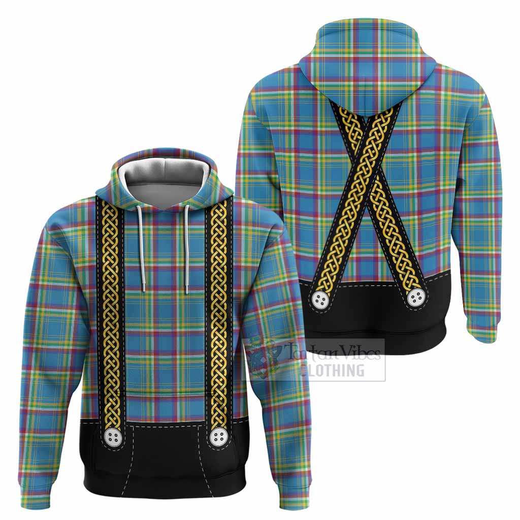 Yukon Territory Tartan Lederhosen Costume Hoodie Scotland Celtic Knot Motif