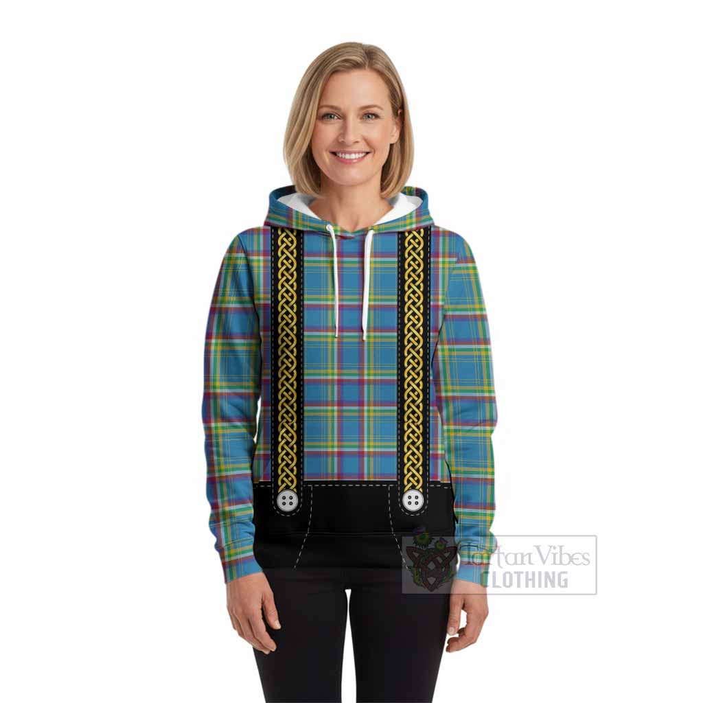 Yukon Territory Tartan Lederhosen Costume Hoodie Scotland Celtic Knot Motif