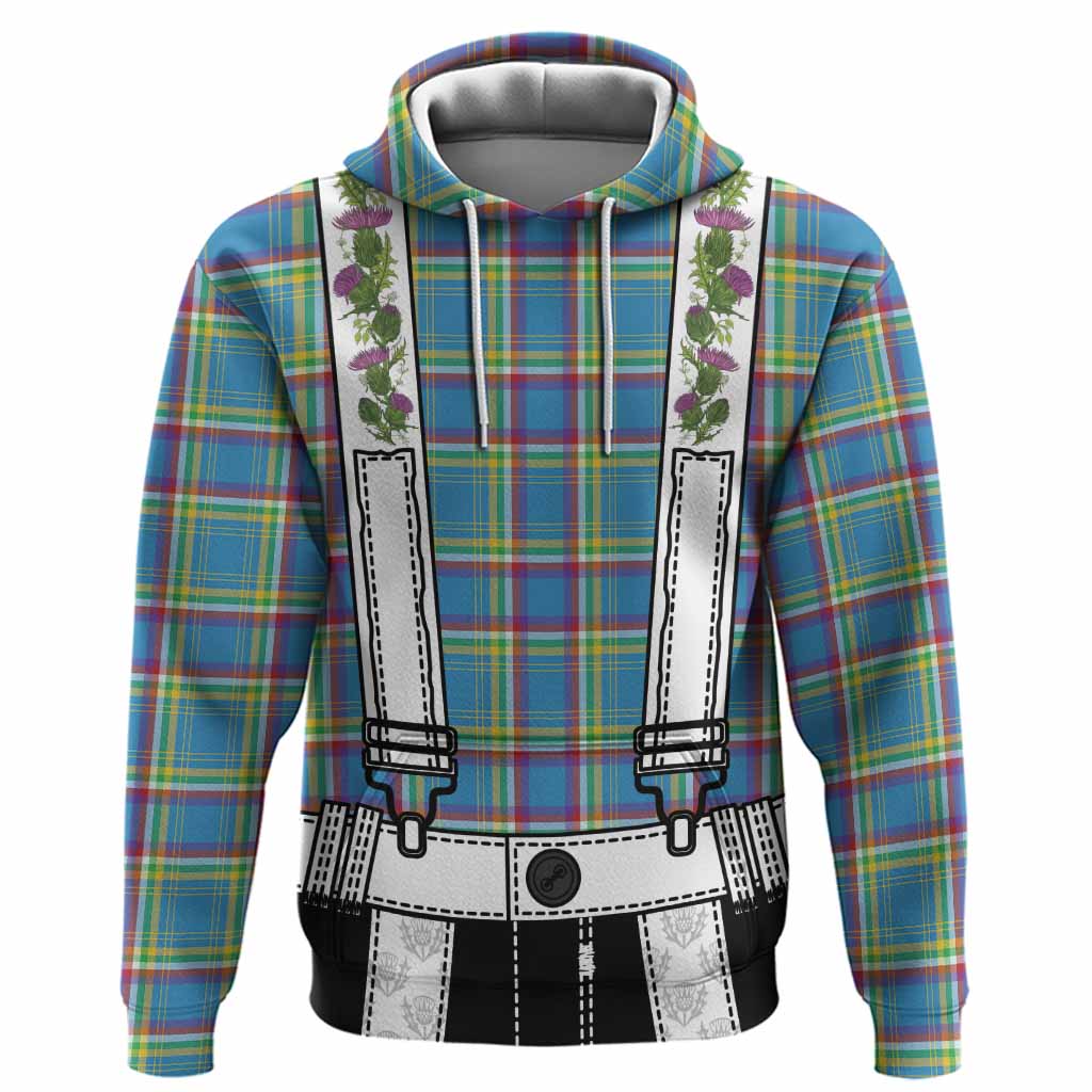 Yukon Territory Tartan Lederhosen Costume Hoodie Scotland Thistle Floral