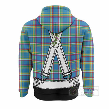 Yukon Territory Tartan Lederhosen Costume Hoodie Scotland Thistle Floral