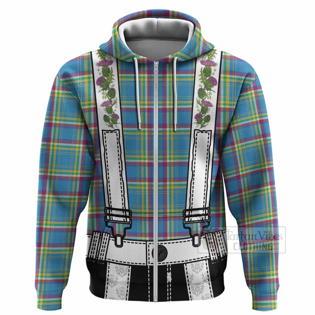 Yukon Territory Tartan Lederhosen Costume Hoodie Scotland Thistle Floral