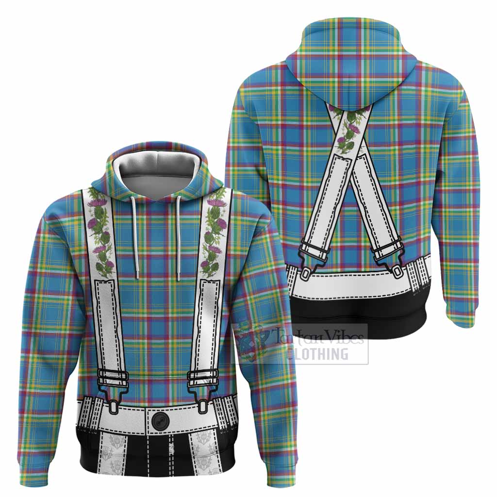 Yukon Territory Tartan Lederhosen Costume Hoodie Scotland Thistle Floral