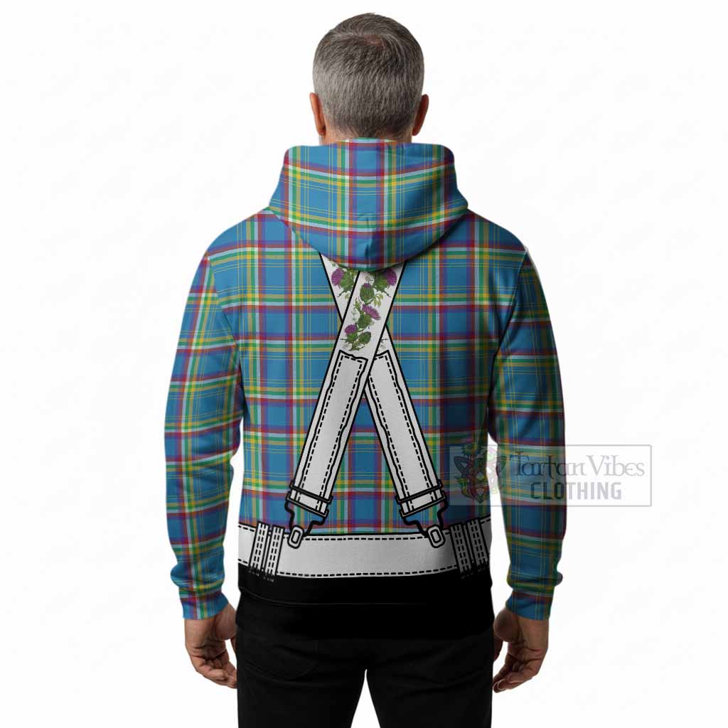 Yukon Territory Tartan Lederhosen Costume Hoodie Scotland Thistle Floral