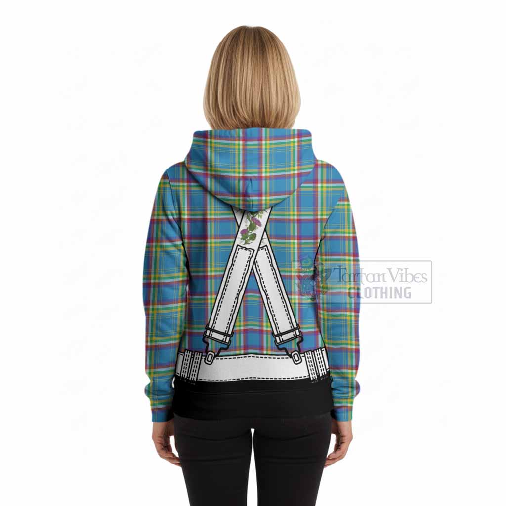 Yukon Territory Tartan Lederhosen Costume Hoodie Scotland Thistle Floral
