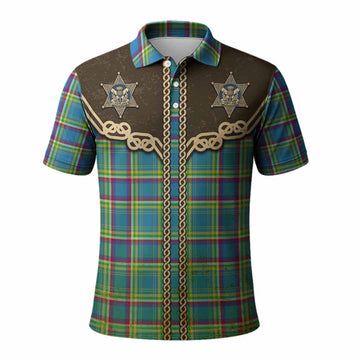 Yukon Territory Tartan Polo Shirt Bigfoot Riding The Kelpie Monster