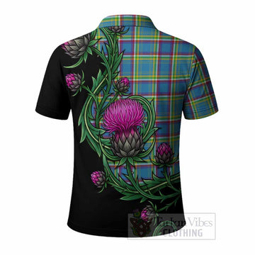 Yukon Territory Tartan Polo Shirt Resilient Scottish Thistle