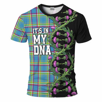 Yukon Territory Tartan T-Shirt Scottish Identity Thistle Flower DNA Strand Art