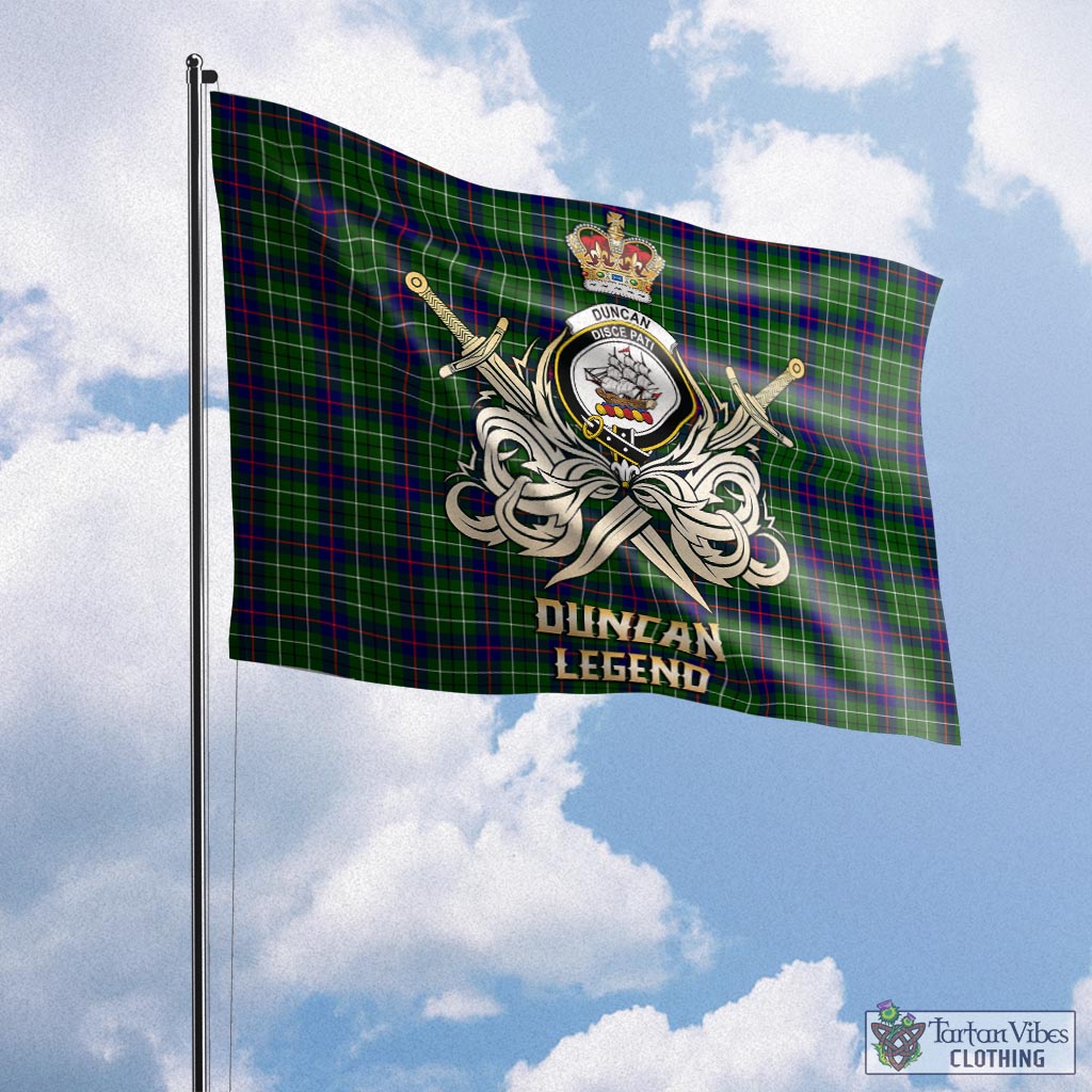 duncan-modern-tartan-flag-with-clan-crest-and-the-golden-sword-of-courageous-legacy