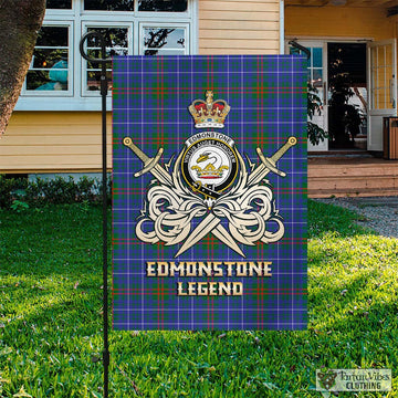 edmonstone-tartan-flag-with-clan-crest-and-the-golden-sword-of-courageous-legacy