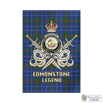 edmonstone-tartan-flag-with-clan-crest-and-the-golden-sword-of-courageous-legacy