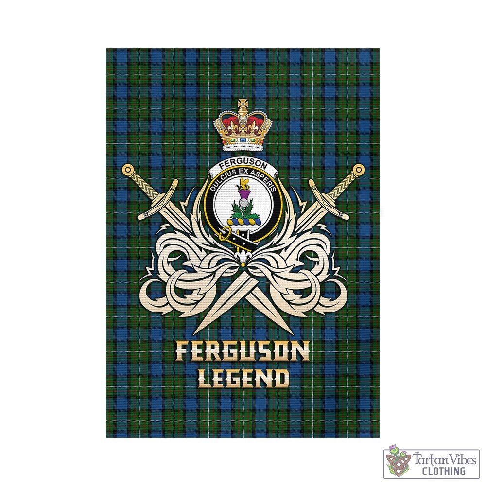 ferguson-of-atholl-tartan-flag-with-clan-crest-and-the-golden-sword-of-courageous-legacy