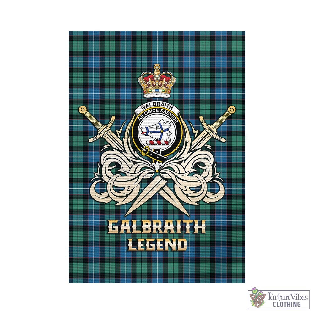 galbraith-ancient-tartan-flag-with-clan-crest-and-the-golden-sword-of-courageous-legacy