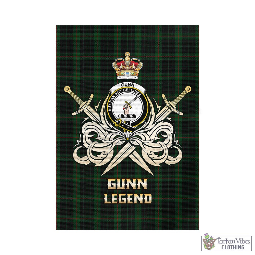 gunn-logan-tartan-flag-with-clan-crest-and-the-golden-sword-of-courageous-legacy
