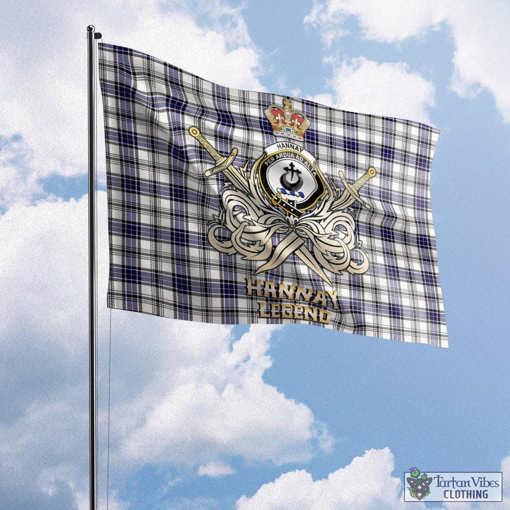 hannay-modern-tartan-flag-with-clan-crest-and-the-golden-sword-of-courageous-legacy