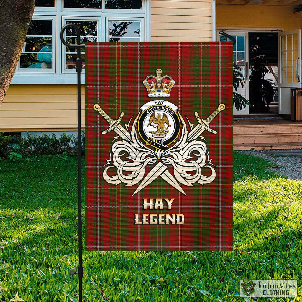 hay-tartan-flag-with-clan-crest-and-the-golden-sword-of-courageous-legacy