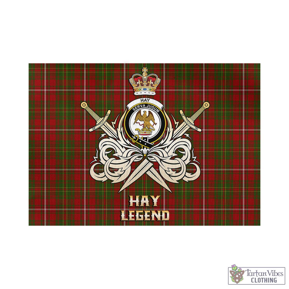 hay-tartan-flag-with-clan-crest-and-the-golden-sword-of-courageous-legacy