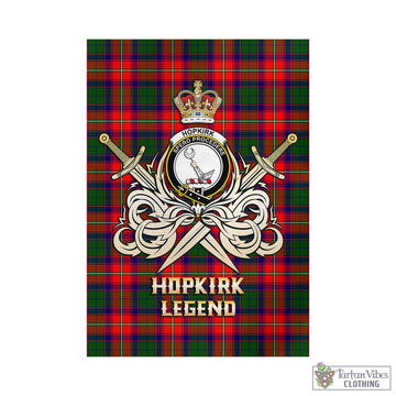 hopkirk-tartan-flag-with-clan-crest-and-the-golden-sword-of-courageous-legacy