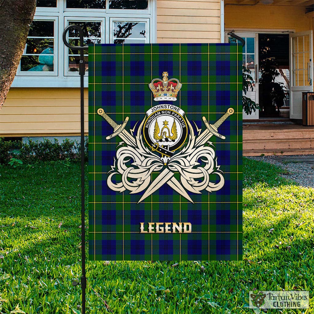 johnstone-johnston-modern-tartan-flag-with-clan-crest-and-the-golden-sword-of-courageous-legacy