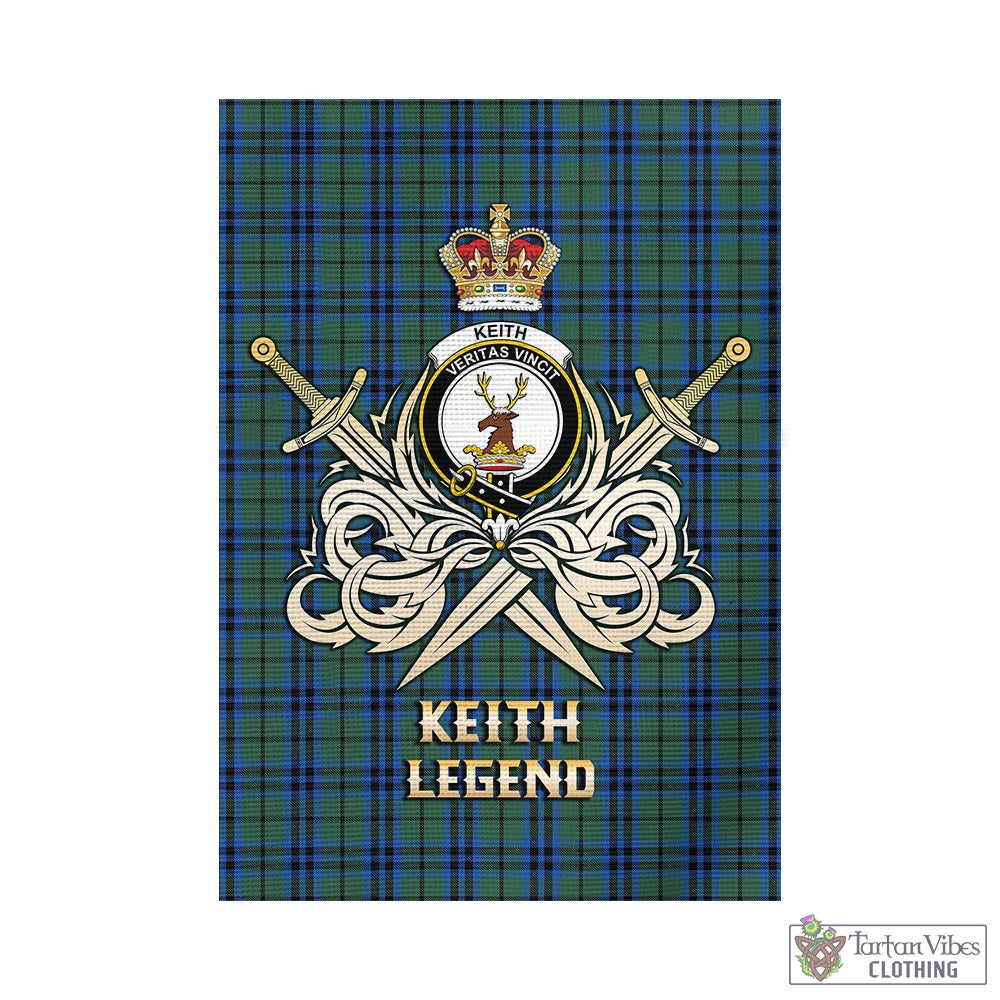 keith-tartan-flag-with-clan-crest-and-the-golden-sword-of-courageous-legacy