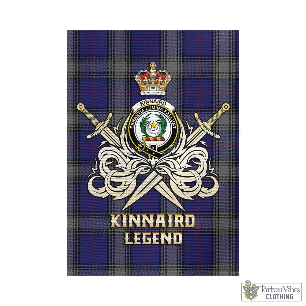 kinnaird-tartan-flag-with-clan-crest-and-the-golden-sword-of-courageous-legacy