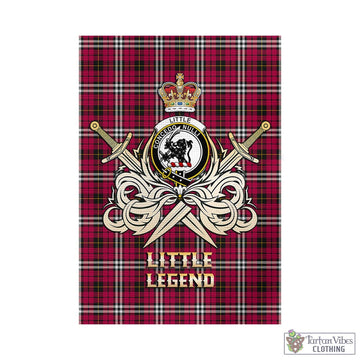 Little Tartan Garden Flag with Clan Crest and the Golden Sword of Courageous Legacy