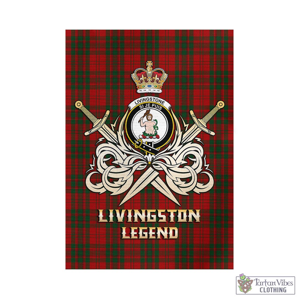livingston-tartan-flag-with-clan-crest-and-the-golden-sword-of-courageous-legacy